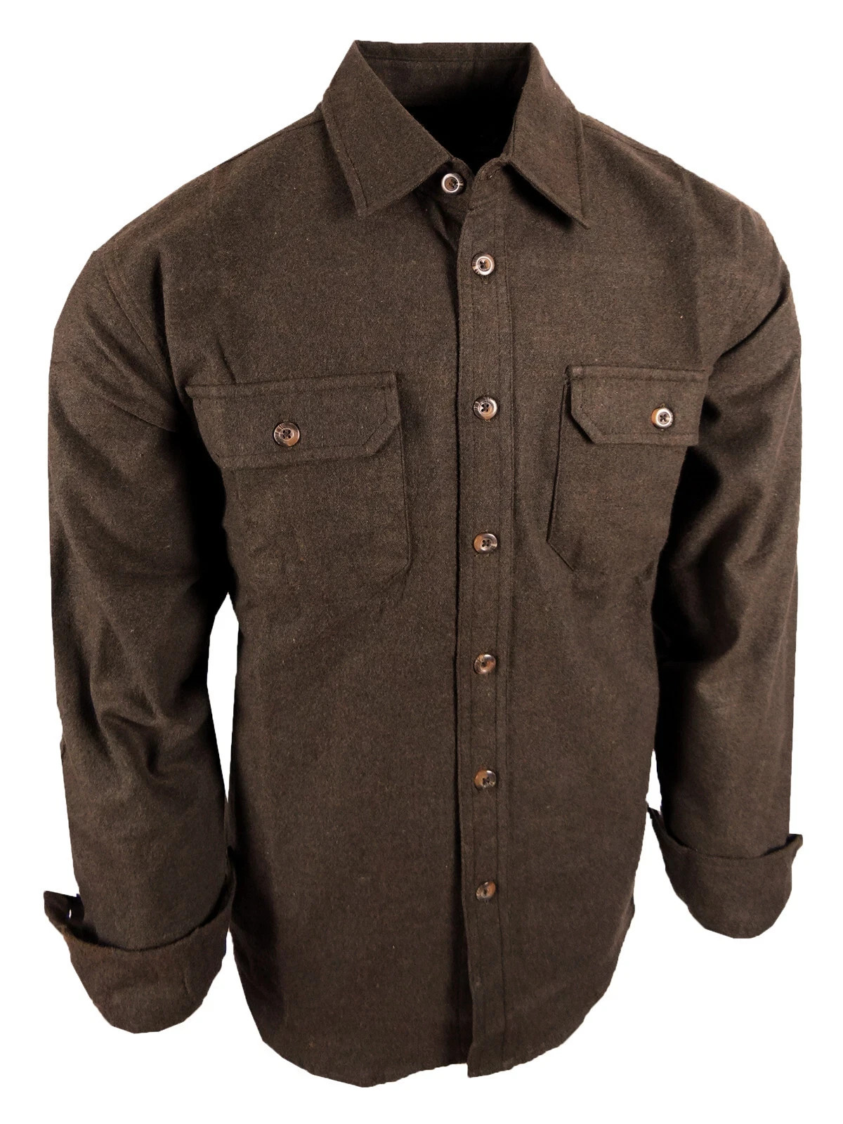 Chamois Shirt Men's Flannel Work Shirt Button Pocket True Fit