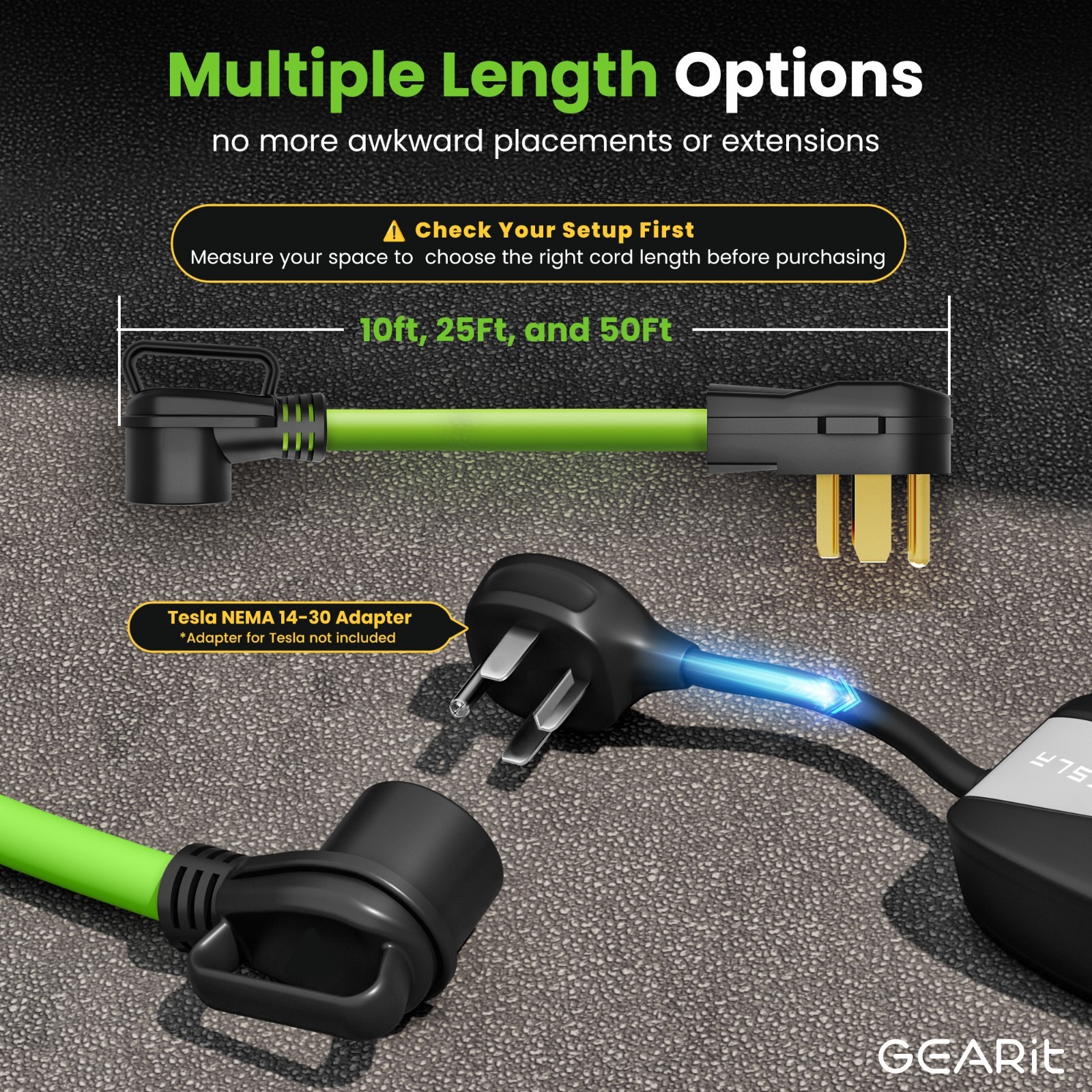 25 ft Dryer Extension Cord 4-Prong NEMA 14-30P to 14-30R Dryer Cord 30A