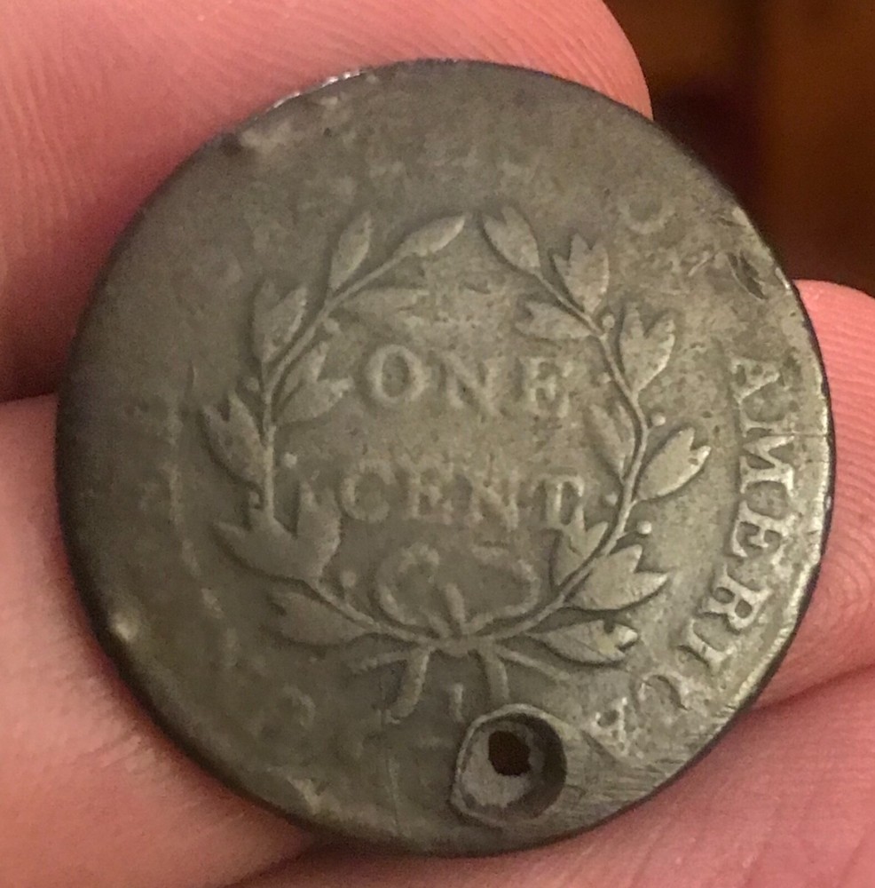 1802 large cent , Good Holed