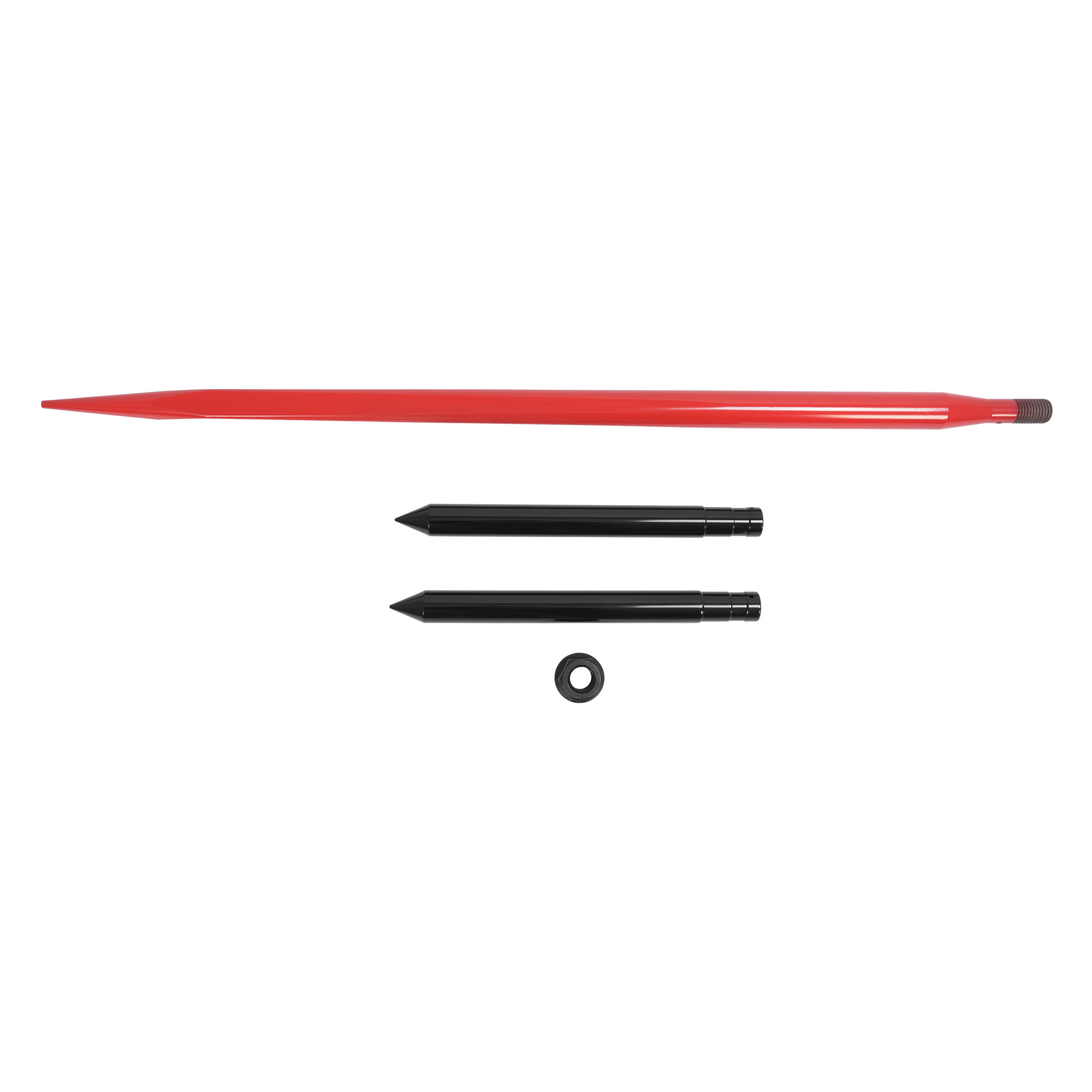 Hay Bale Spear Quick Attach Square W/Stabilizers Sleeves Spike Fork For Tractors