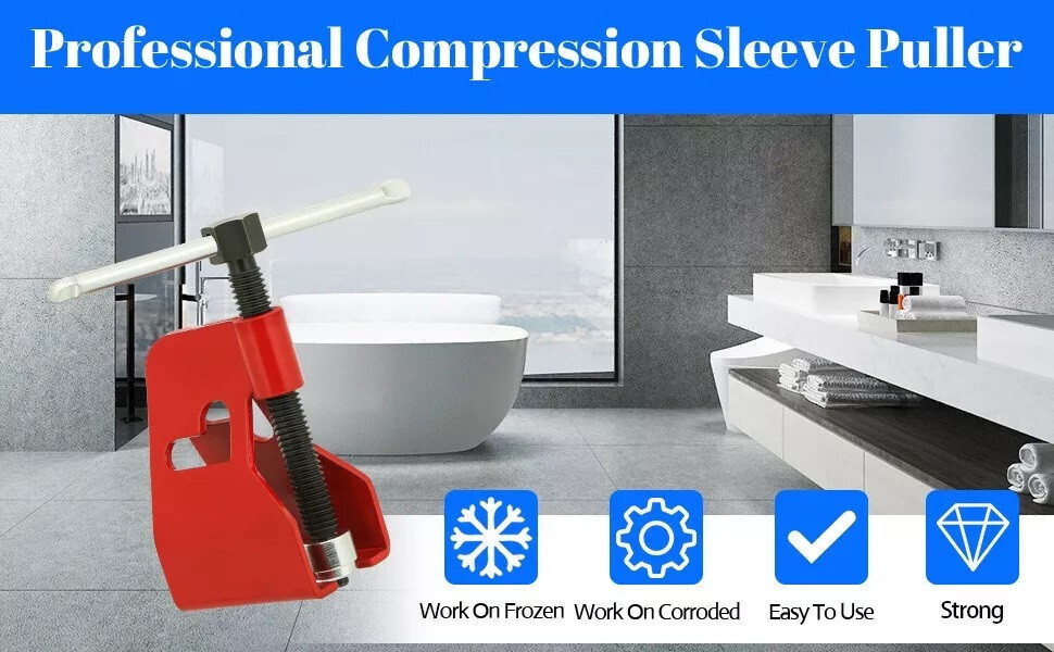 Compression Sleeve Puller Tool Remove Pipe Ferrule Nut Bolt Tubing Plumbing Tool