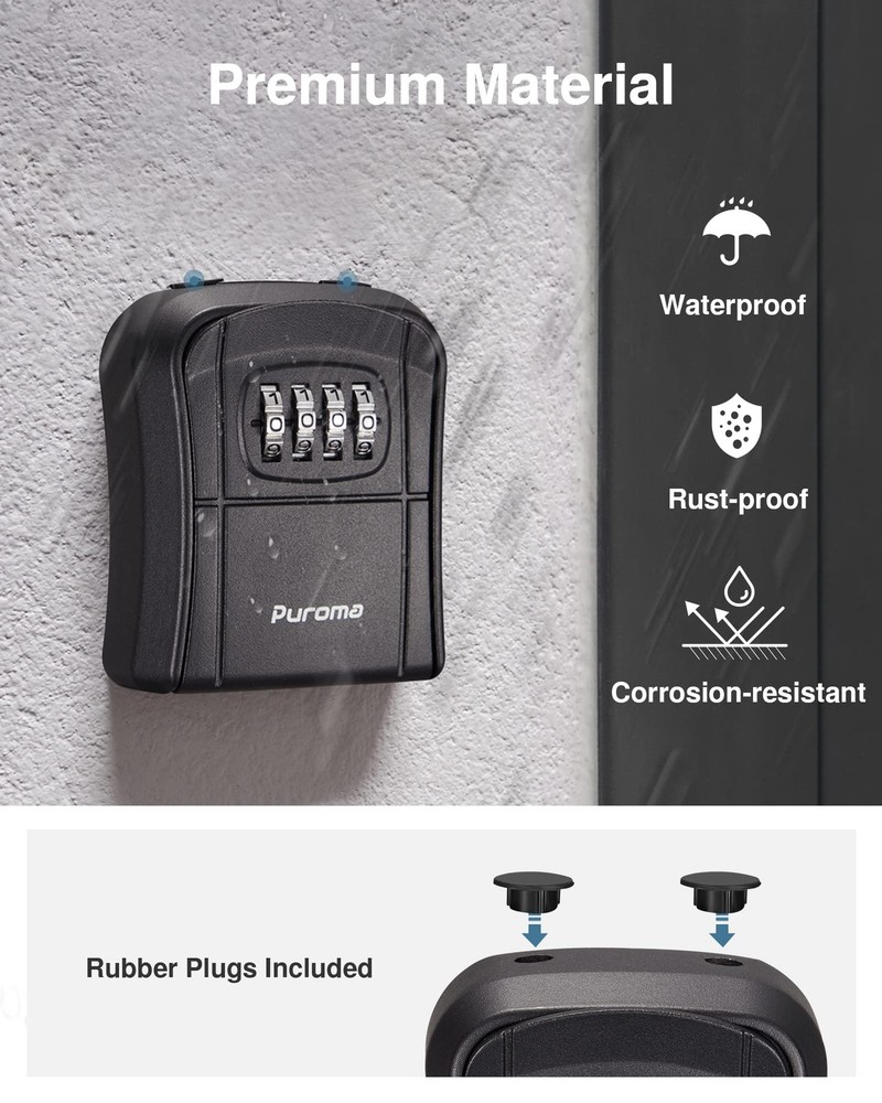 Key Lock Box Portable Combination Wall Mounted Storage Box