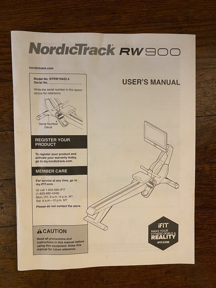 Nordic Track RW900 ifit exercise rower w/console and workout programs