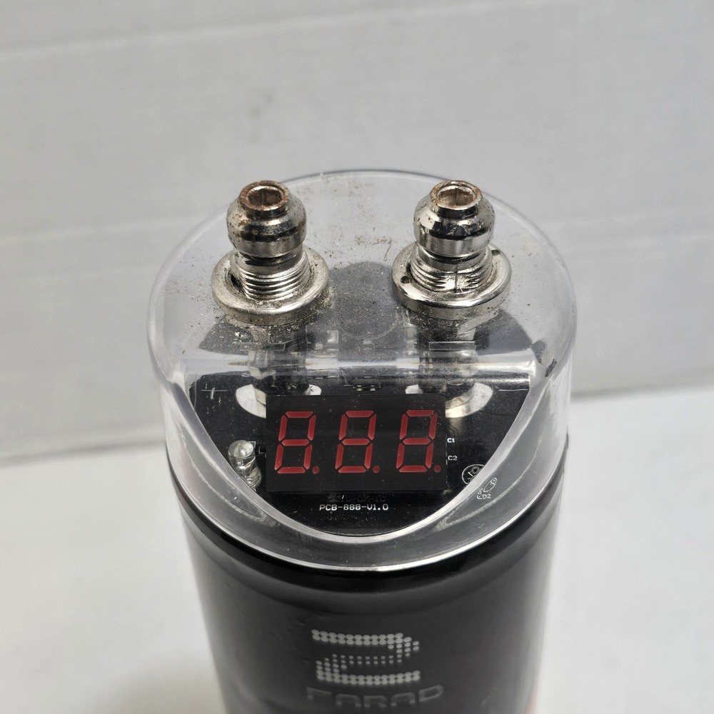 Belva BB2D 2 Farad Capacitor with Red Digital Voltage Meter