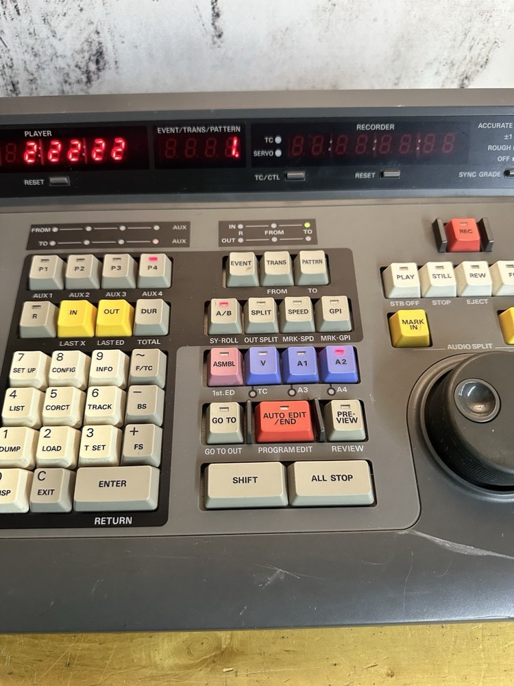 Panasonic AG-A850P Edit Controller Untested Sold As Is