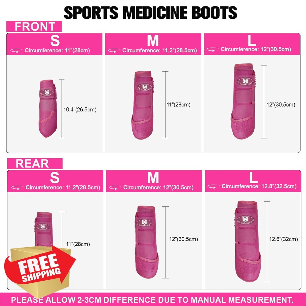 Horntack Horse Splint Boots Raspberry Medium 2 Pair