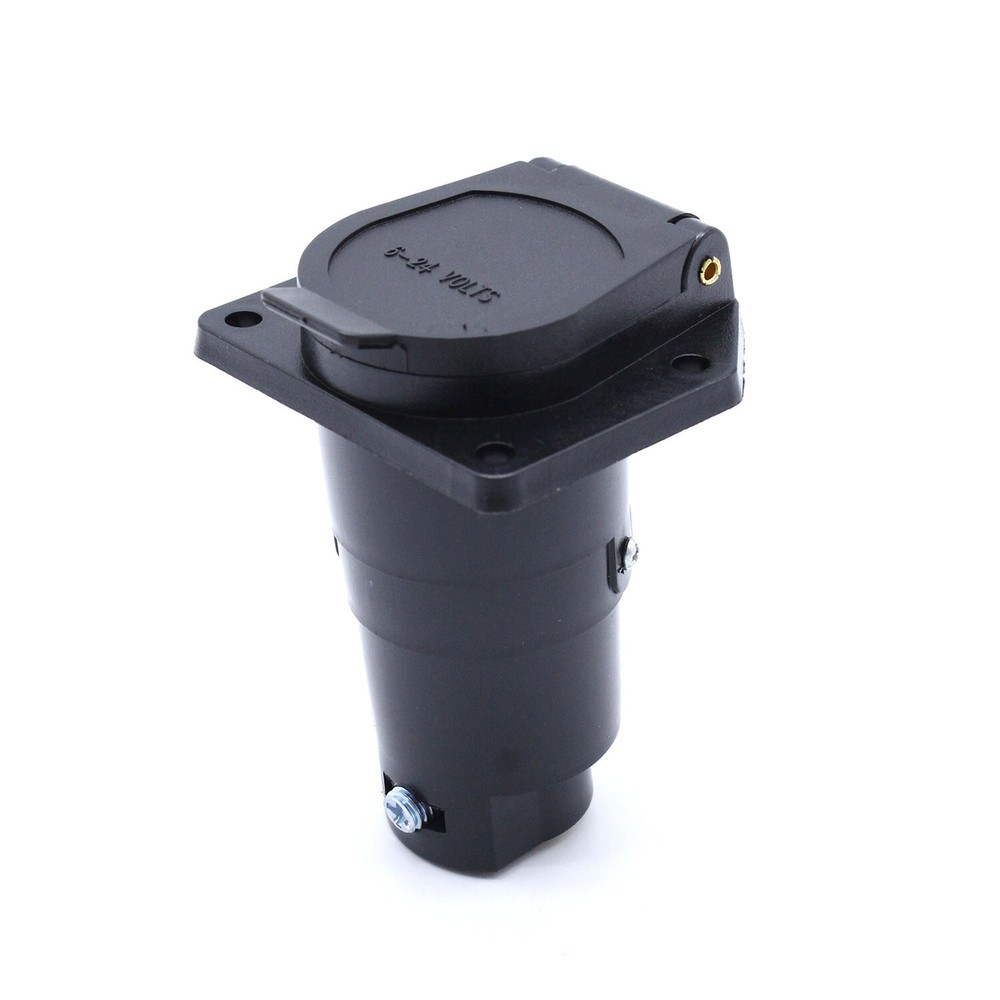 1pc 12V 7 Pin Round Trailer Plug 7 Way Socket Adapter Wiring Connector