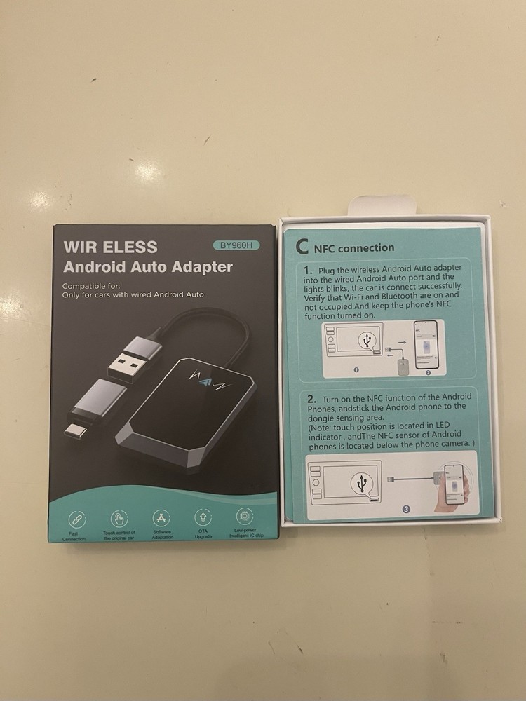 Android Auto Wireless Adapter for Factory Wired Android Auto -Instant Connection