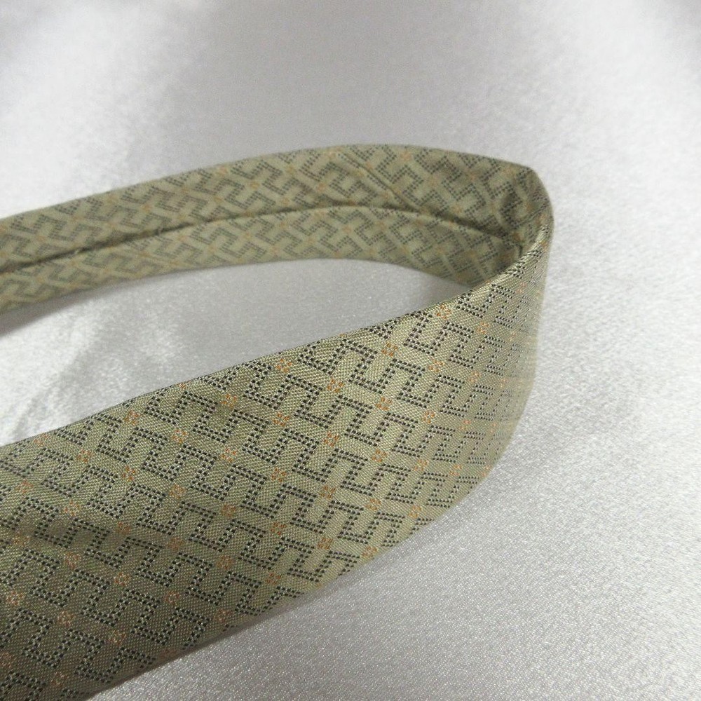 Hermes H pattern silk tie