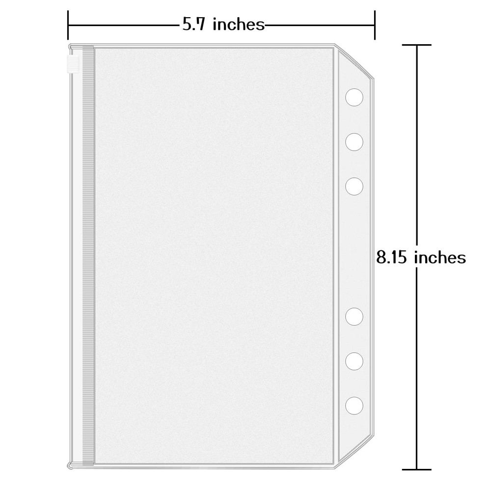 Antner 12 Pieces A5 Binder Pockets Bundle | A5 PU Leather Notebook Binder (Pi...