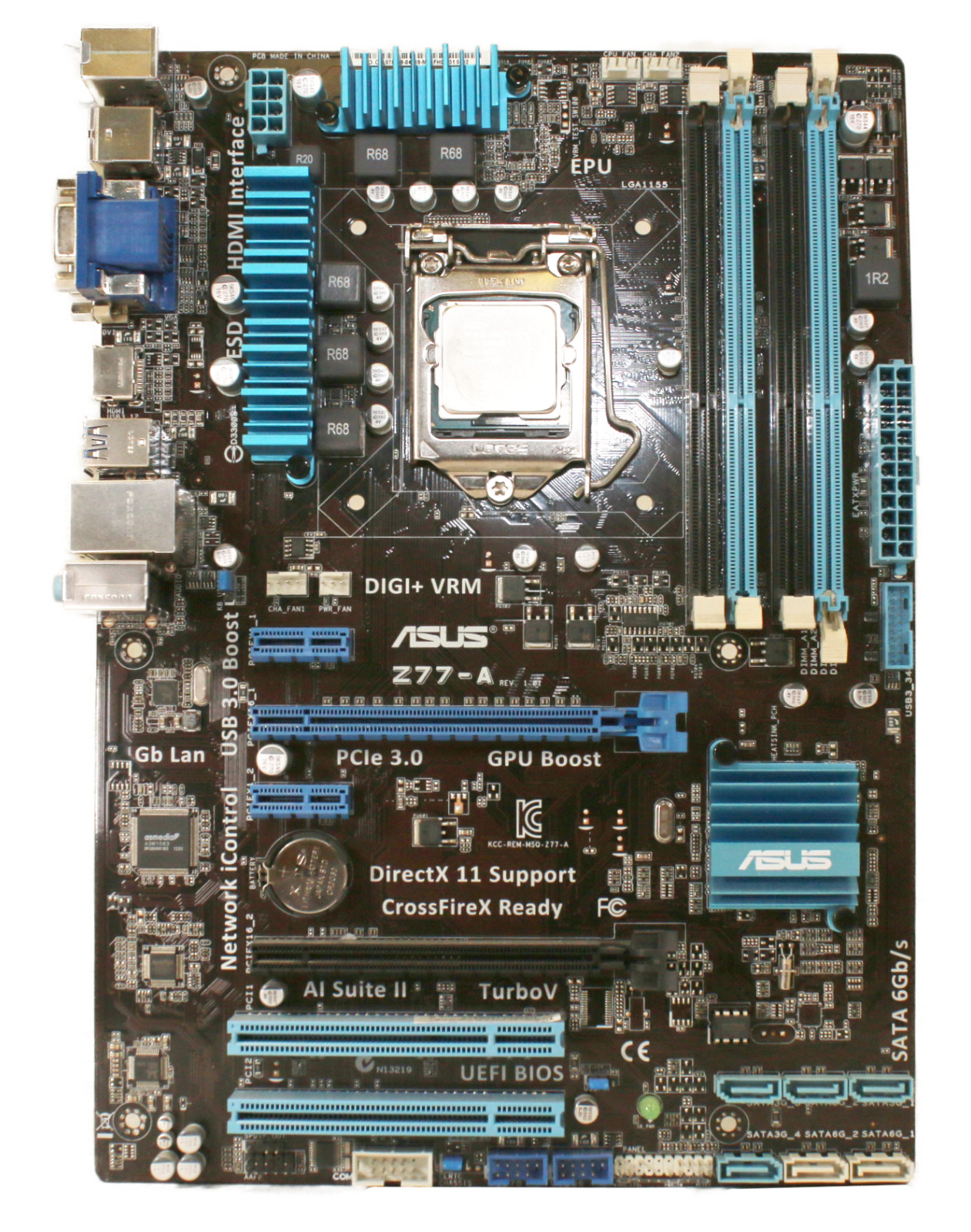 ASUS Z77-A LGA 1155 ATX Motherboard w/ Intel Core i7-3770 | No RAM & IO Shield