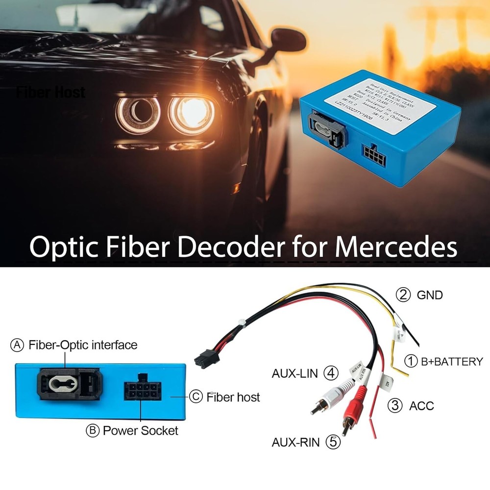 MOST Optic Fiber Decoder for Mercedes Benz-BMW E91, E92, E93 Audi Porsche