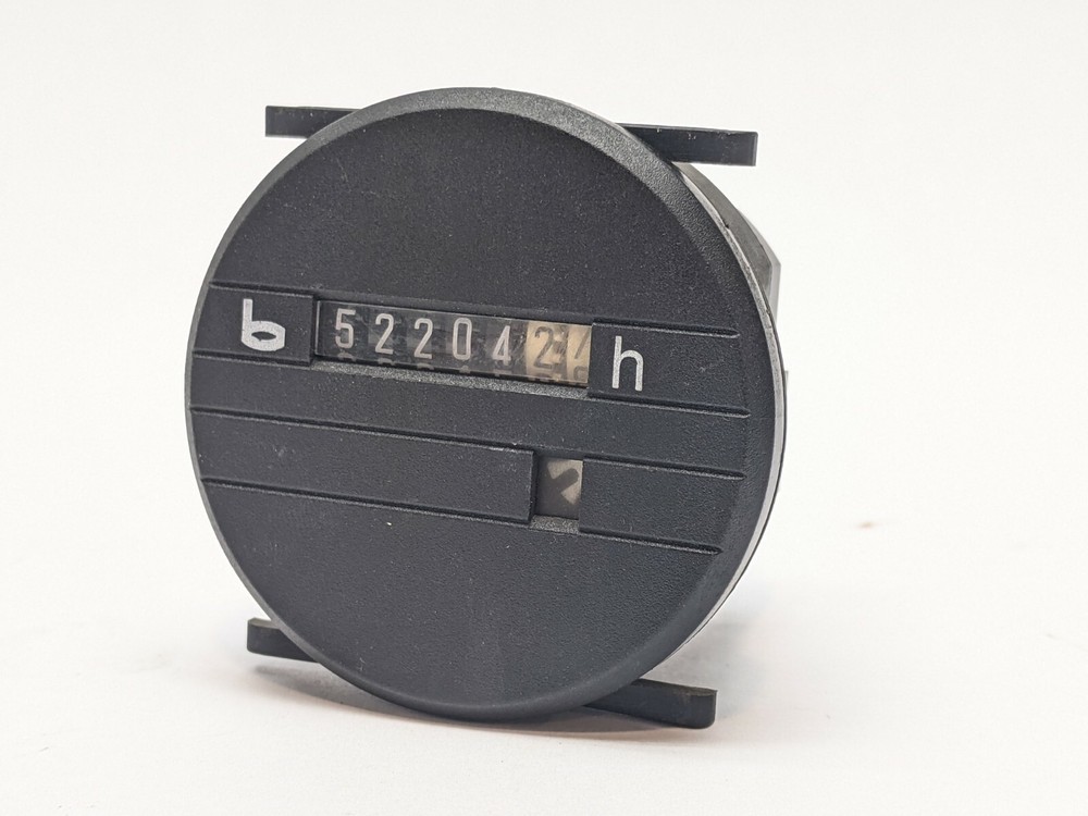 Bauser 634 638 Analog Hour Meter Round Panel Mount