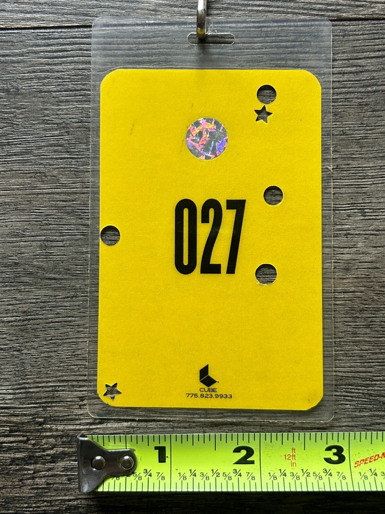 KISS Aerosmith LAMINATE PASS Concert Tour 2003 Road Crew Meal Ticket w/ Lanyard