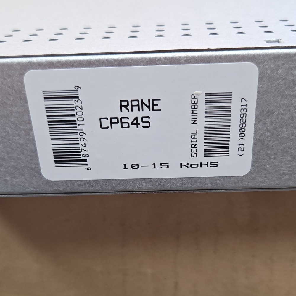 Rane CP64S 4-Channel Compressor Processor Rack Mountable RCA/XLR In/Out