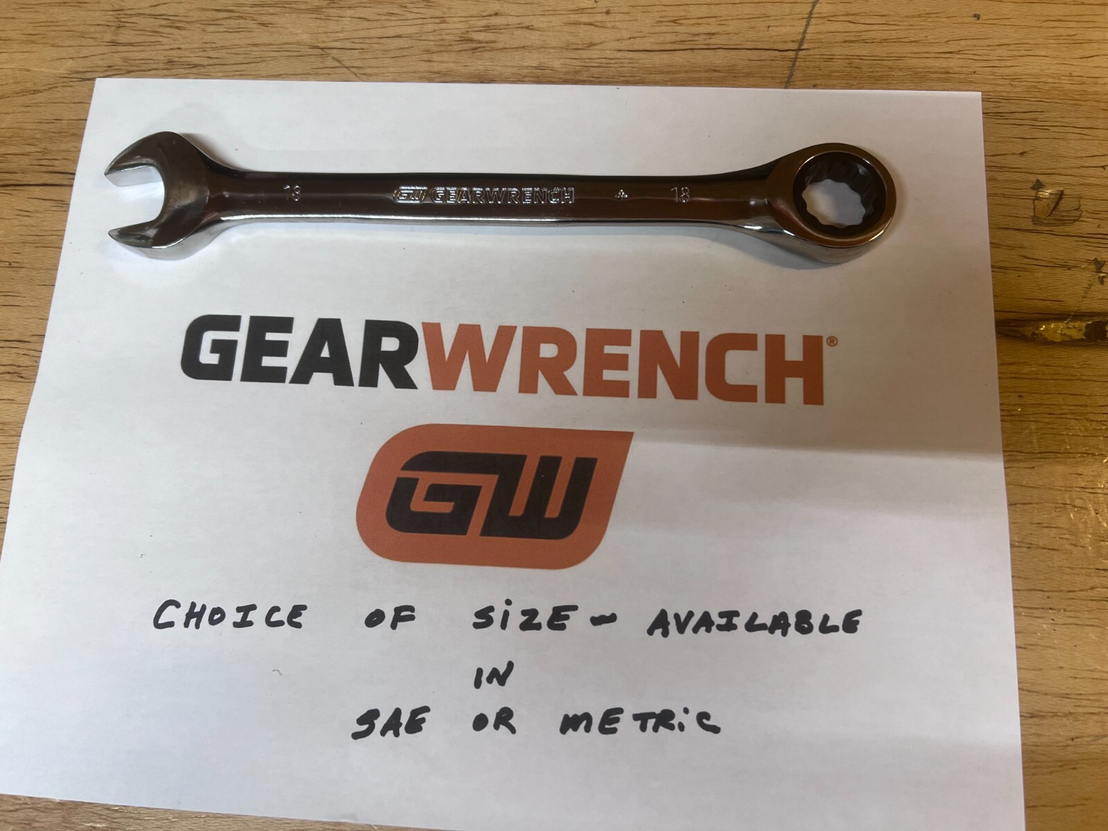 NEW GEARWRENCH RATCHETING WRENCH SAE OR METRIC COMBINATION~ CHOOSE SIZE
