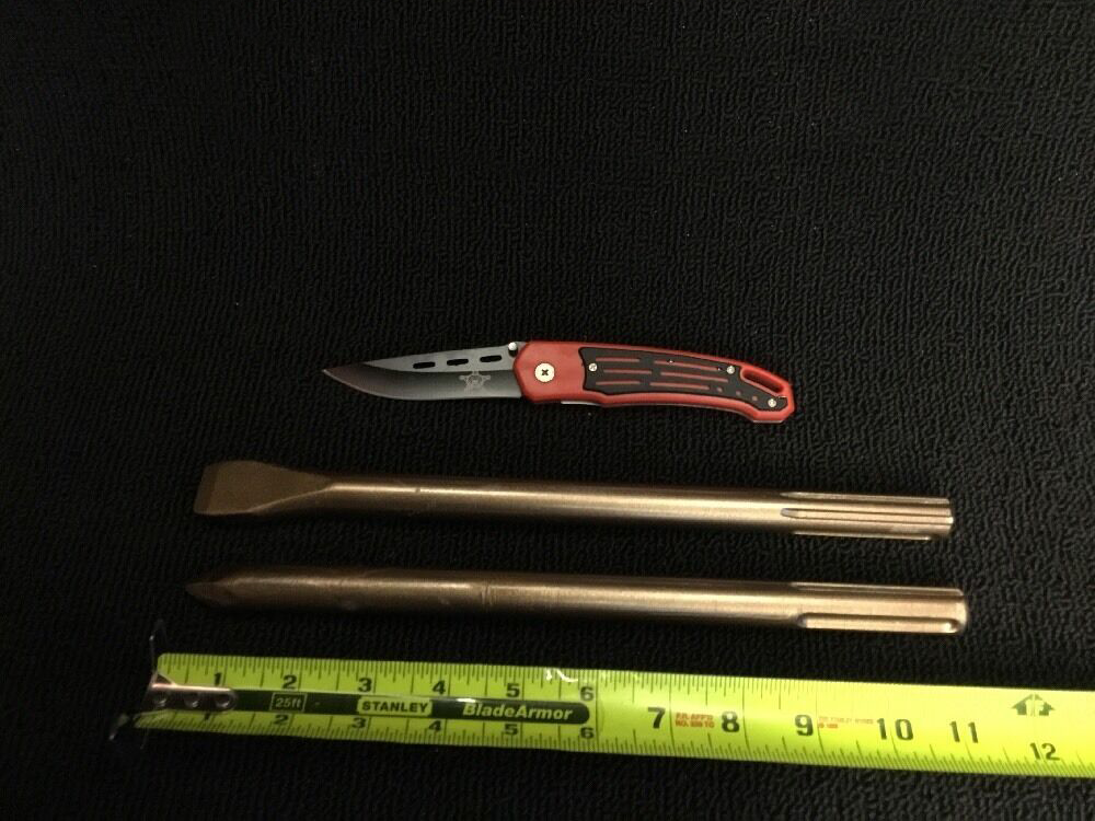 HILTI CHISEL SDS MAX FLAT 1" X 11" & POINTED 11" PREOWNED, FAST SHIP