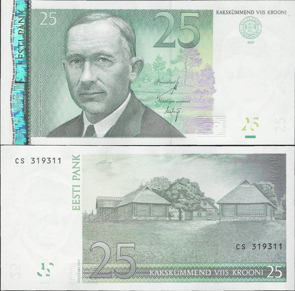 Estonia 2007 - 25 krooni - Pick 87 UNC