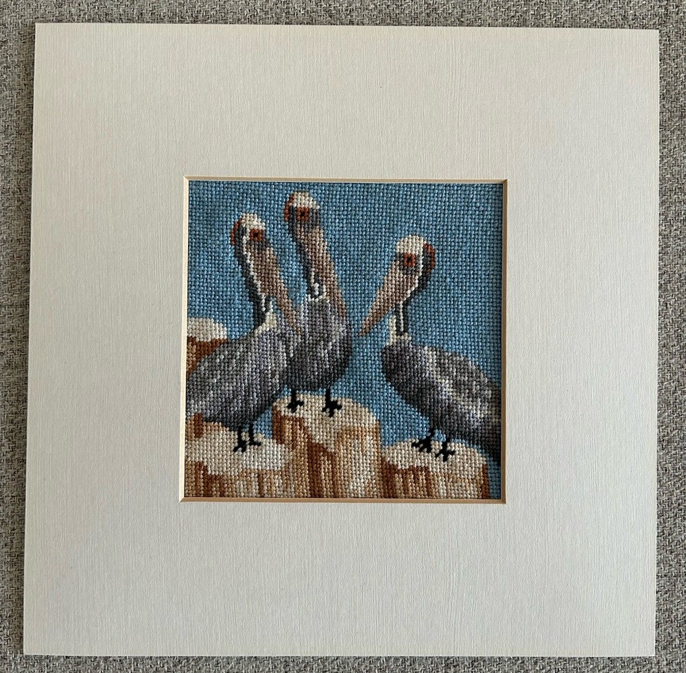 Pelican Matted Needle Point Picture