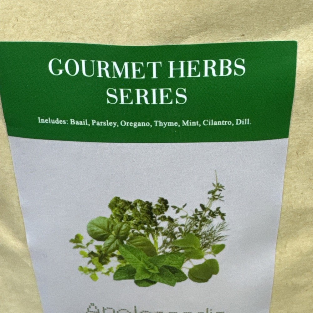 Gourmet Herb Seed Kit Compatible Hydroponics 7 Pack Varieties