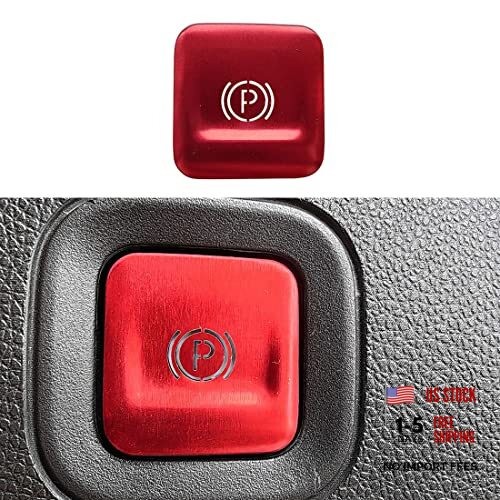 Red EPB Brake Button Ring Trim - Compatible with Chevy