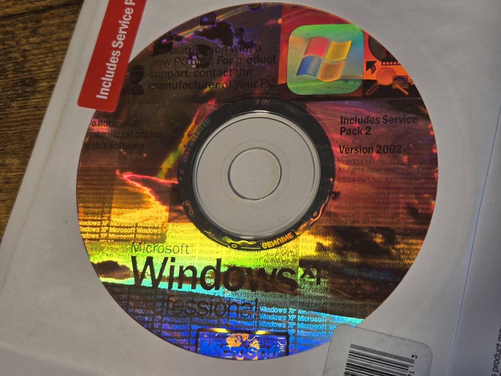 Microsoft Windows XP Professional W/SP2 + License Key