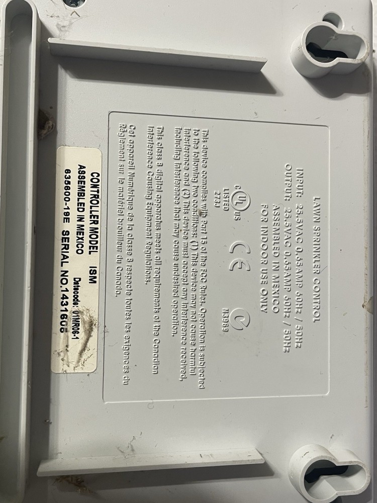 Rain Bird Automatic Sprinkler Timer 4 Zone 3 Programs ISM-4 Used