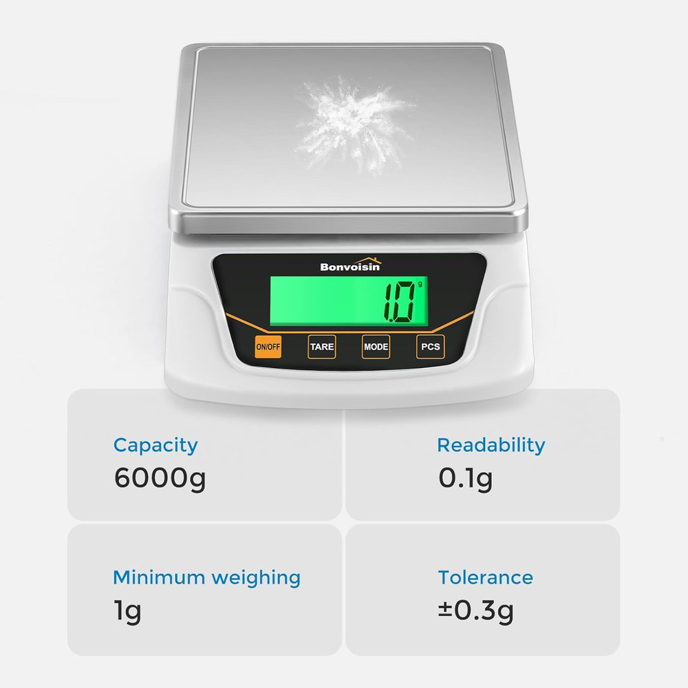 Digital Scale 0.1 Gram Accuracy Precision Lab Scale 6000G Scientific Digital