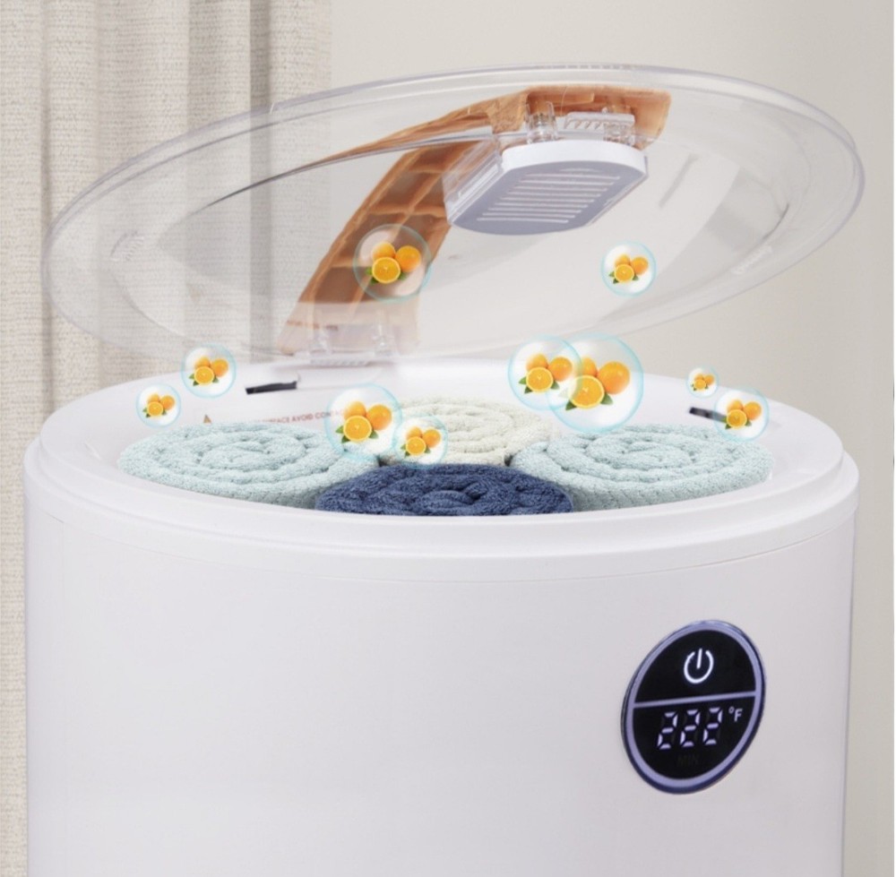 Towel Warmer Bucket Style with Remote Control Adjustable Timer, Child Lock