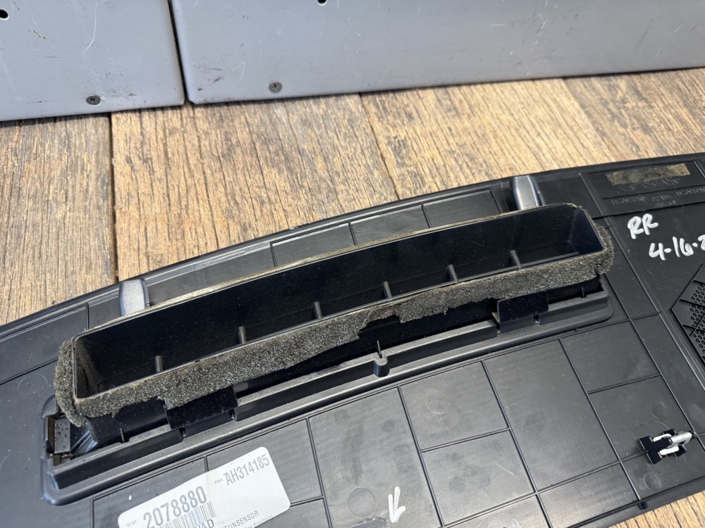 08-14 Dodge Challenger Dash Defrost Upper Trim Panel OEM Grille Dark Gray