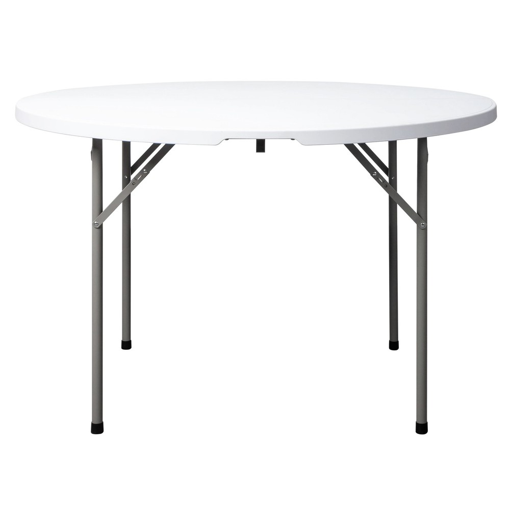 48inch Round Folding Table Outdoor Folding Utility Table White