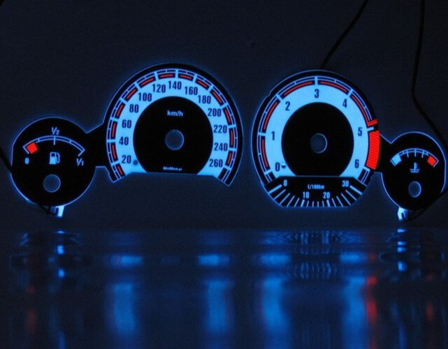 BMW E36 Glow Gauge Plasma Dials Speedometer Shift Indicators Faces MPH KMH 3er