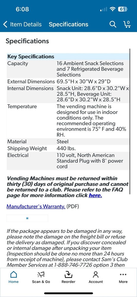 Seaga Compact Combo Snack and Drink Vending Machine