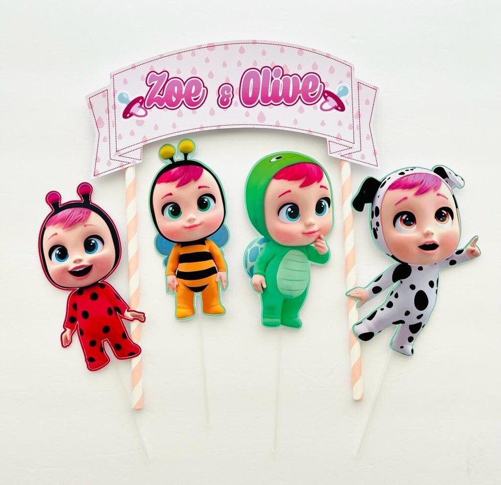 Personalized Cry Babies Magic Tears Cake Topper