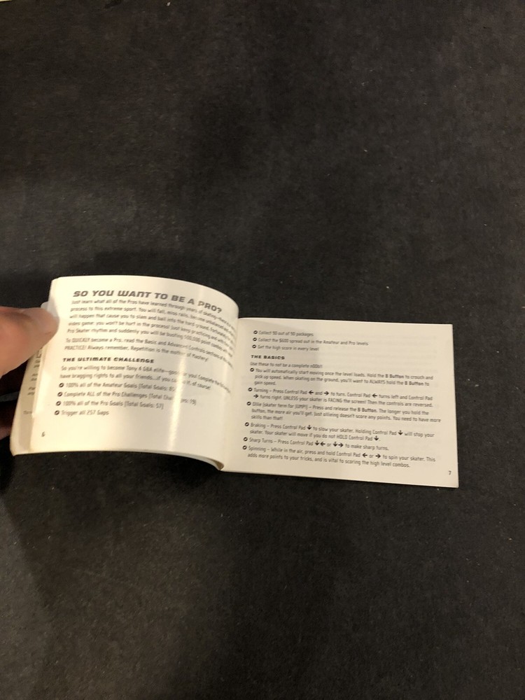 tony hawk pro skater 4 Gba Manual Only