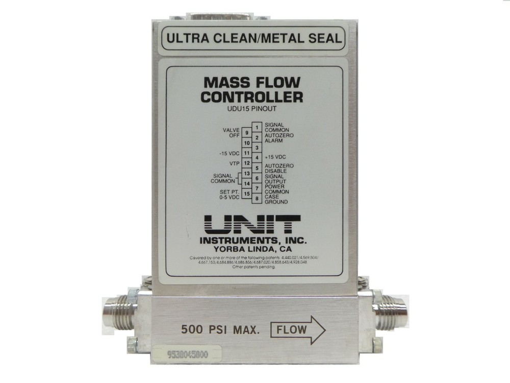 UNIT Instruments UFC-8160 Mass Flow Controller MFC 500 SCCM N2 Working Spare