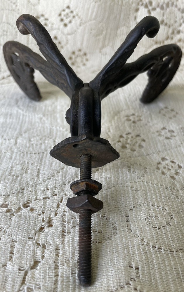 Antique Cast Iron Hooks, Halltree Hook & Lamp/Birdcage Hook