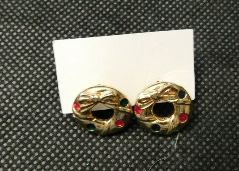CHRISTMAS WREATH EARRINGS! e1691UXX