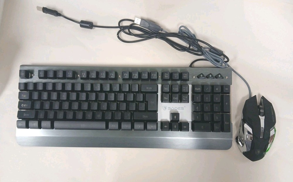 SADES Whisper Keyboard & Mouse Combo Wired Back Light