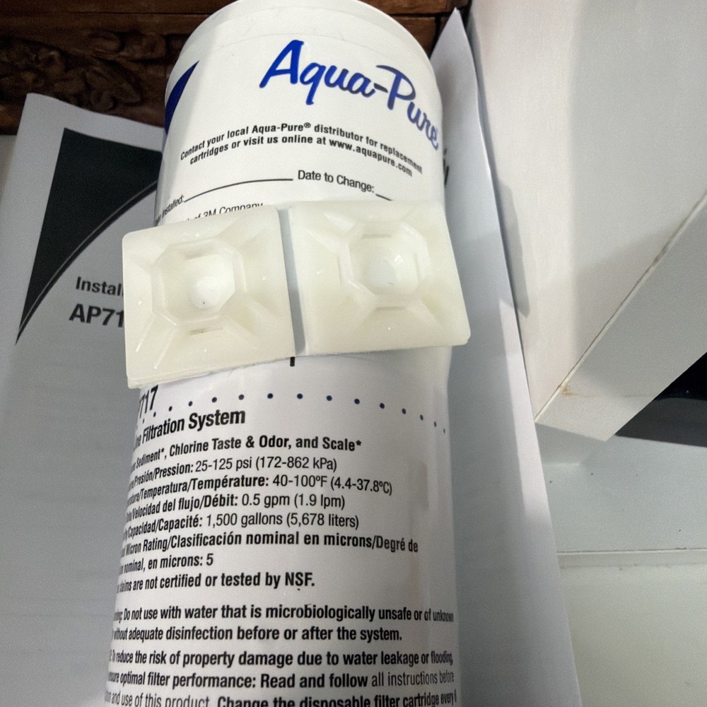 Aqua-Pure AP717 Inline Water Filter Ice Make Refrigerator Kitchen
