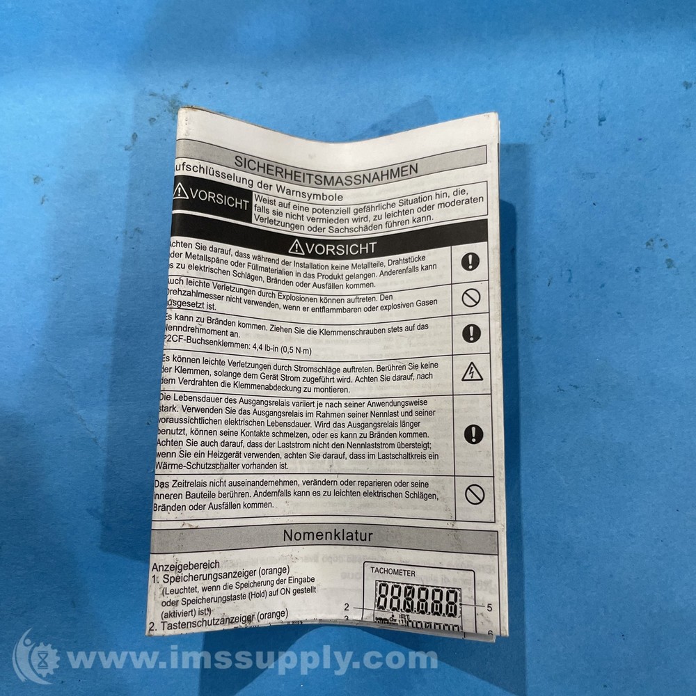 Omron 1177896-2B Digital Tachometer 2322
