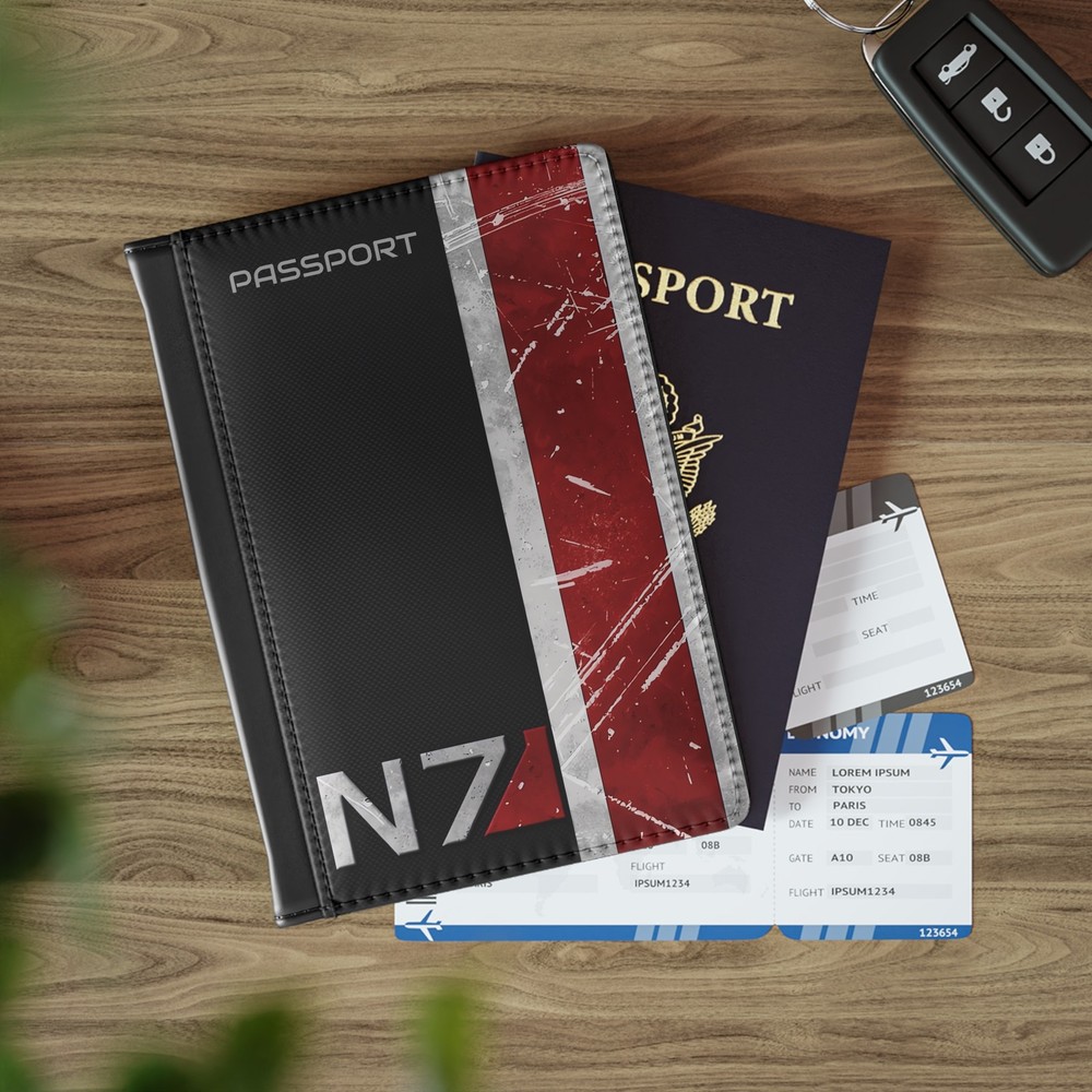 N7 Program Passport Holder, Mass Effect Passport Cover, Systems alliance