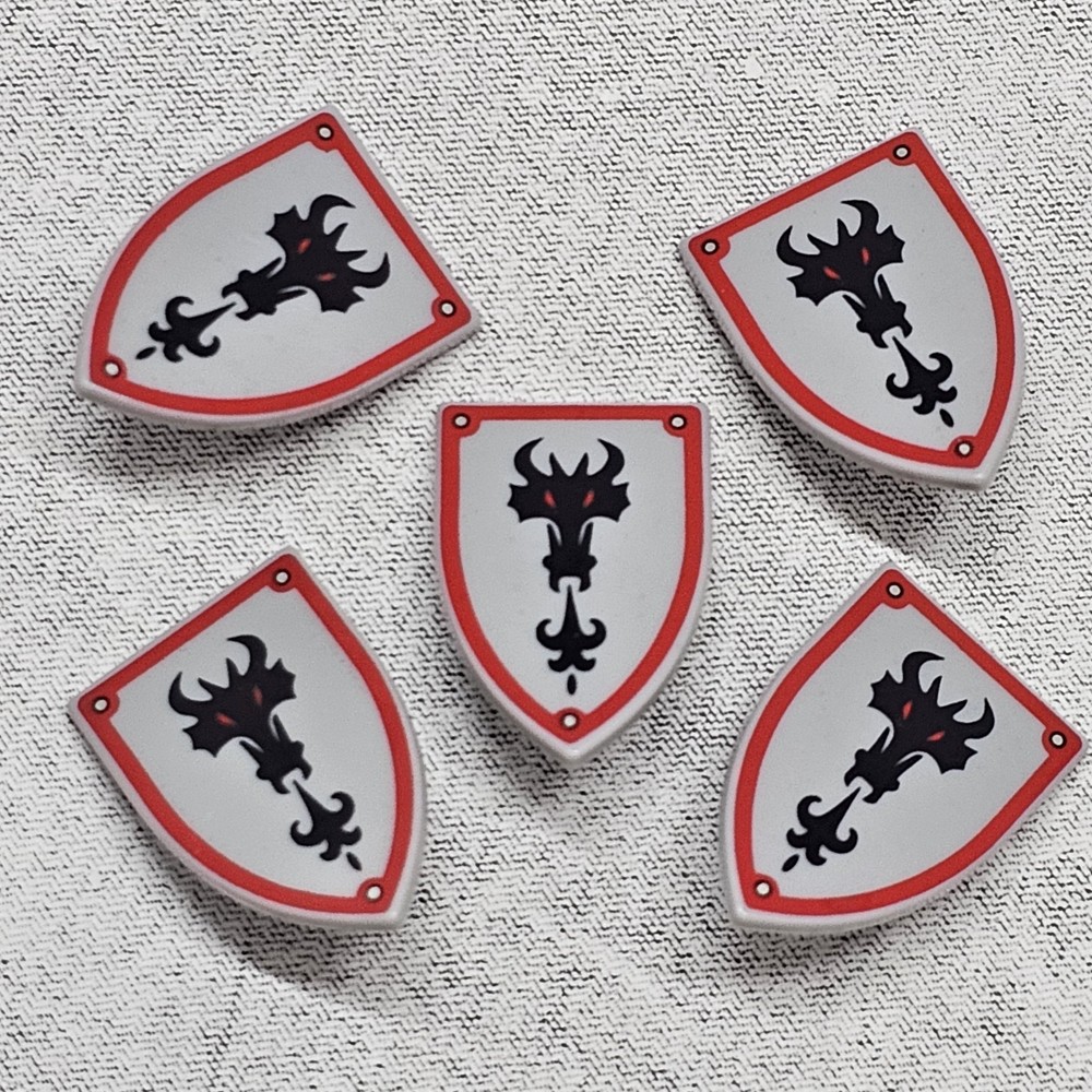 5-pack Custom Black Dragon Shield Long Accessories for Minifigure Ga6bd9
