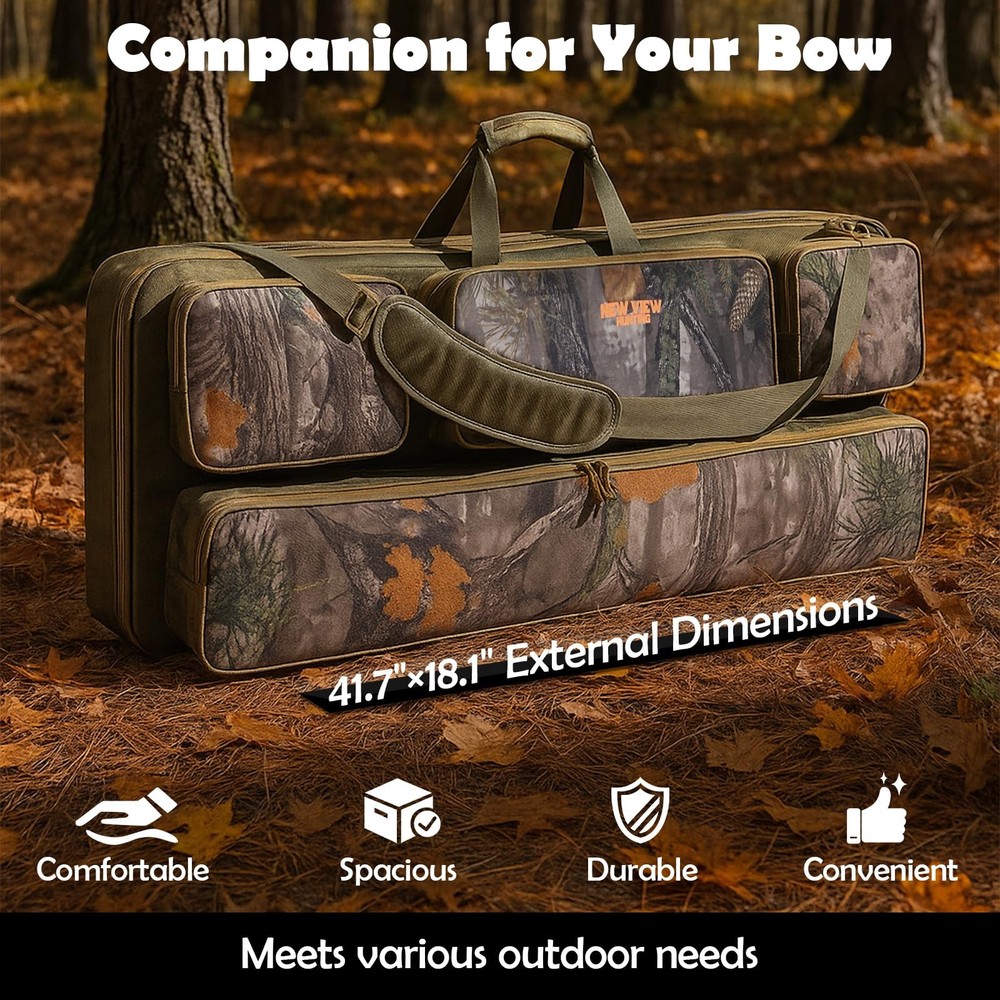 Compound Bow Case Soft Padded Archery Bag Large Accessory Storage