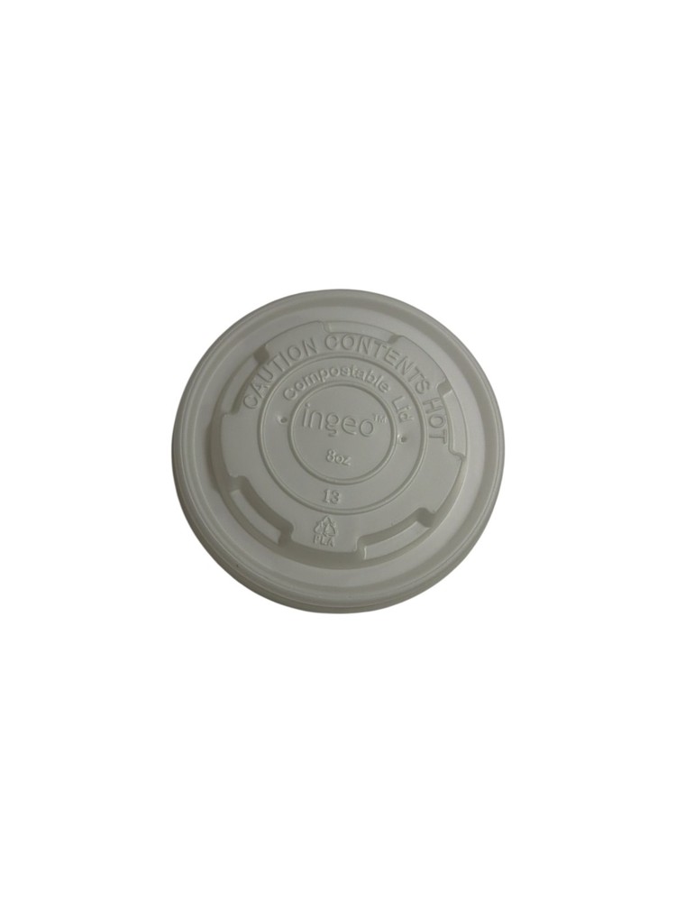 Karat Compostable flat lid for 6-10oz KE-KDL90