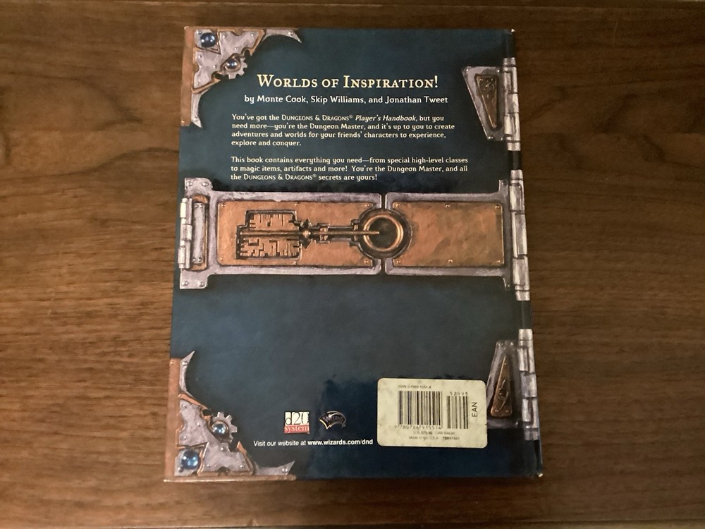 D&D Dungeons & Dragona Master's Guide Core Rulebook 2 First Printing 2000