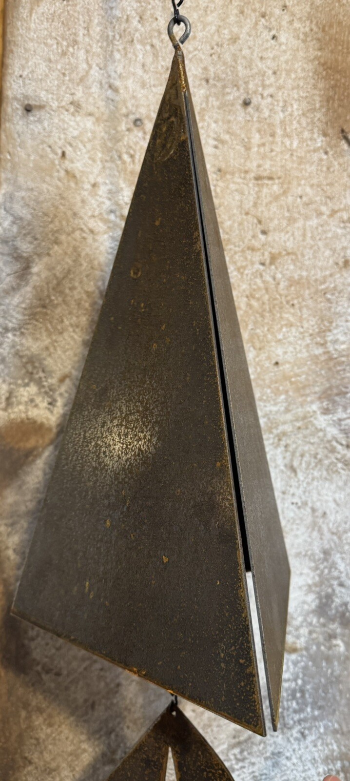 Large Handmade Joe Coniff North Country Style Triangle Wind Chime Bell W/ Option