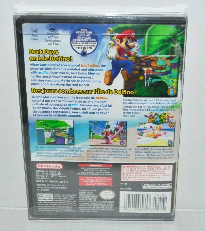 10 Clear Plastic Game Protective Cases Sleeves Display Box For Nintendo GameCube