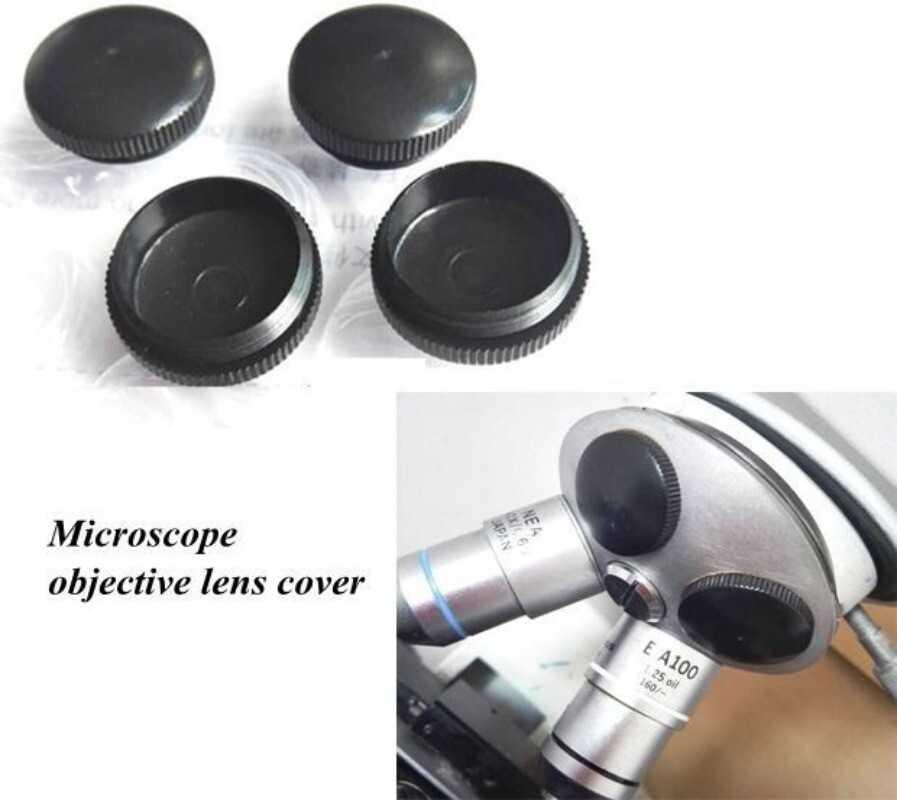 5PCS Plastic Standard Thread Objective Lens Dust Cover for Biological Microscope