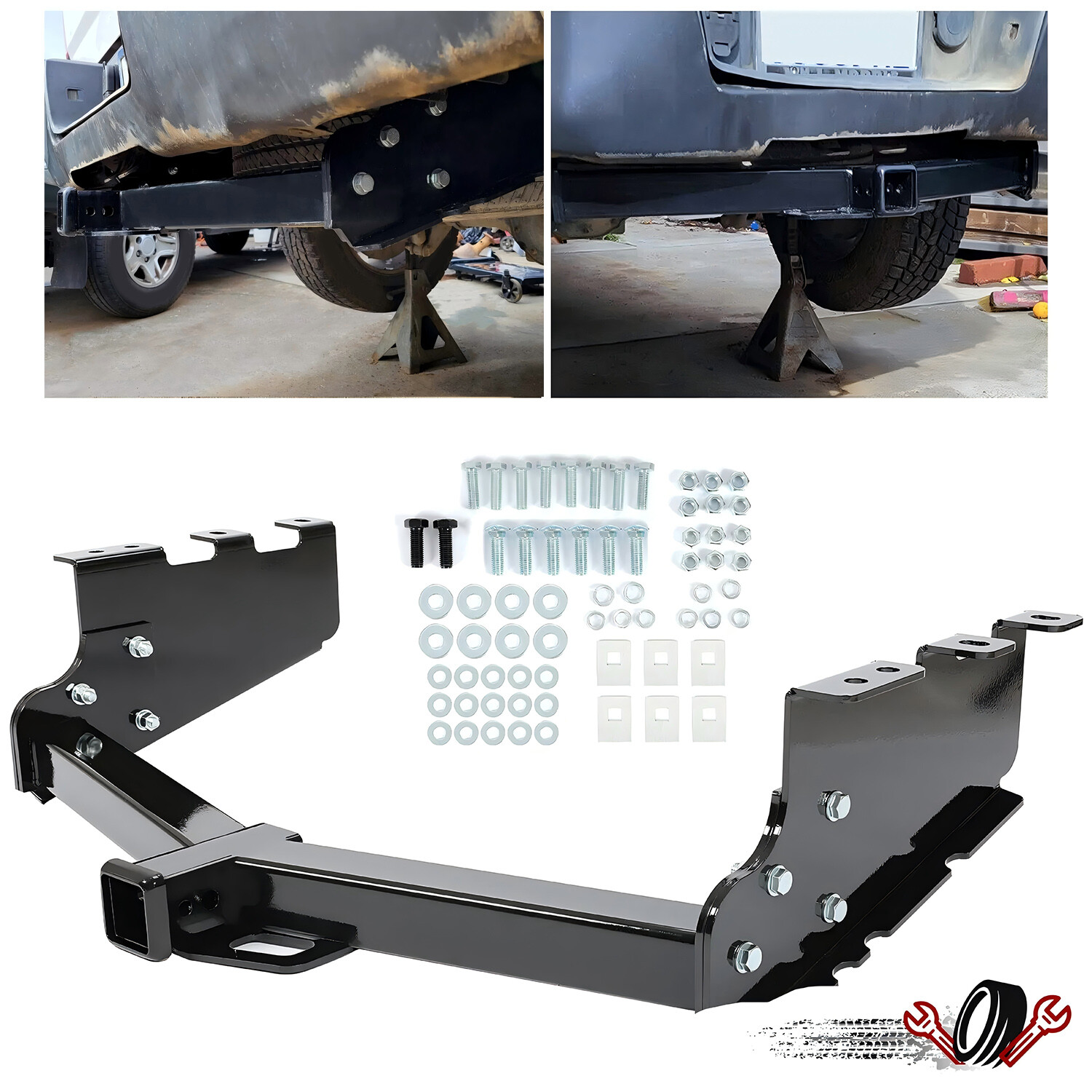 Trailer Hitch Receiver Rear Bumper For GMC Sierra Chevy Silverado 1500 2014-2019